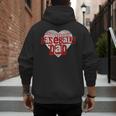 Baseball Dad Heart For Baseball Lovers Baseball Father's Day Men's Hoodie Back Print
