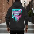 Baseball Dad Home Plate Ice Cream Drip Father's Day Men's Hoodie Back Print