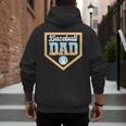 Baseball Dad Ice Cream Drip Home Plate Cool Fathers Day Men's Hoodie Back Print Baseball Dad Ice Cream Drip Home Plate Cool Fathers Day Men's Hoodie Back Print