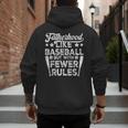 Baseball Dad Men Fatherhood Like Baseball With Fewer Rules Men's Hoodie Back Print Baseball Dad Men Fatherhood Like Baseball With Fewer Rules Men's Hoodie Back Print