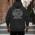 Baseball Dad Quote Excused Absence Letter To Whom Men's Hoodie Back Print