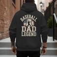 Baseball Dad Retro American Flag Style Men's Hoodie Back Print Baseball Dad Retro American Flag Style Men's Hoodie Back Print