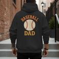 Baseball Dad Retro Vintage Father's Day Men's Hoodie Back Print Baseball Dad Retro Vintage Father's Day Men's Hoodie Back Print
