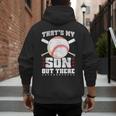 Baseball Dad Softball Game Son Out There Fathersday Baseball Men's Hoodie Back Print