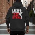 Baseball Dad Teach Kids Hit And Steal Softball Game Men's Hoodie Back Print Baseball Dad Teach Kids Hit And Steal Softball Game Men's Hoodie Back Print