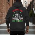 Baseball Dad The Only Thing I Throw Is My Money Father Daddy Men's Hoodie Back Print