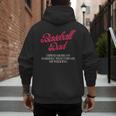 Baseball Dad Travel Ball Little League Husband Wedding Men's Hoodie Back Print