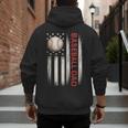 Baseball DAD USA American Flag Fathers Day 4th Of July Men's Hoodie Back Print Baseball DAD USA American Flag Fathers Day 4th Of July Men's Hoodie Back Print