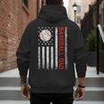 Baseball Dad USA American Flag Men Daddy Fathers Day Men's Hoodie Back Print Baseball Dad USA American Flag Men Daddy Fathers Day Men's Hoodie Back Print