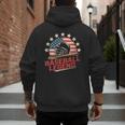 Baseball Dad USA Flag Men's Hoodie Back Print Baseball Dad USA Flag Men's Hoodie Back Print