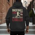 Baseball Dad Vintage Baseball Father’s Day Men's Hoodie Back Print Baseball Dad Vintage Baseball Father’s Day Men's Hoodie Back Print