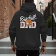 Baseball Dad Vintage Sports Fathers Day Baseball Fan Men's Hoodie Back Print