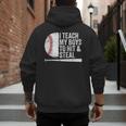 Baseball Dads Baseball Dad I Teach My Boys To Hit And Steal Men's Hoodie Back Print Baseball Dads Baseball Dad I Teach My Boys To Hit And Steal Men's Hoodie Back Print