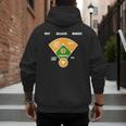 Baseball Father's Day Joke Vintage Baseball Dad Men's Hoodie Back Print Baseball Father's Day Joke Vintage Baseball Dad Men's Hoodie Back Print