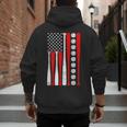 Baseball USA Flag Baseball Lover Baseball Dad Men's Hoodie Back Print