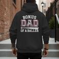 Bonus Dad Shirt Baseball Dad Fathers Day Men's Hoodie Back Print Bonus Dad Shirt Baseball Dad Fathers Day Men's Hoodie Back Print