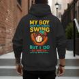 My Boy Might Not Always Swing Baseball Dad Sports Men's Hoodie Back Print My Boy Might Not Always Swing Baseball Dad Sports Men's Hoodie Back Print