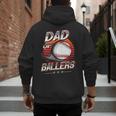 Dad Of Ballers Shirt Volleyball Baseball Dad Of Baller Men's Hoodie Back Print