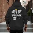 Dad Baseball For Men Baseball Dad King Of Ballpark Men's Hoodie Back Print Dad Baseball For Men Baseball Dad King Of Ballpark Men's Hoodie Back Print