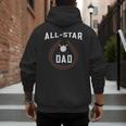 Dad Baseball Tee For Men And Dad Birthday Baseball Dad Men's Hoodie Back Print