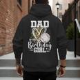Dad Of The Birthday Girl Baseball Dad Leopard Heart Men's Hoodie Back Print Dad Of The Birthday Girl Baseball Dad Leopard Heart Men's Hoodie Back Print