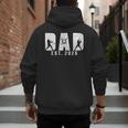 Dad Est 2026 Baseball Dad To Be New Baby Daddy Father's Day Men's Hoodie Back Print Dad Est 2026 Baseball Dad To Be New Baby Daddy Father's Day Men's Hoodie Back Print