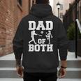 Dad Of Both Gymnastics Baseball Dad Men's Hoodie Back Print