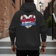 Daddy Of The Rookie Baseball Dad Retro Love Heart Birthday Men's Hoodie Back Print Daddy Of The Rookie Baseball Dad Retro Love Heart Birthday Men's Hoodie Back Print