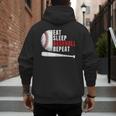 Eat Sleep Baseball Repeat Humor Baseball Dad Players Men's Hoodie Back Print Eat Sleep Baseball Repeat Humor Baseball Dad Players Men's Hoodie Back Print