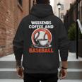 Fathers Day Baseball Dad Parent Men's Hoodie Back Print