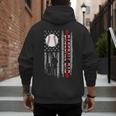 Father's Day USA Flag Patriotic Baseball Dad Men's Hoodie Back Print Father's Day USA Flag Patriotic Baseball Dad Men's Hoodie Back Print