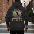 Men Baseball Dad Like a Regular Dad But Cooler Vintage Men's Hoodie Back Print