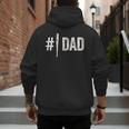 Number One Baseball Dad For Father's Day Daddy Coach Men's Hoodie Back Print Number One Baseball Dad For Father's Day Daddy Coach Men's Hoodie Back Print