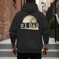 Number One Baseball Dad Fathers Day Baseball Player Dad Papa Men's Hoodie Back Print Number One Baseball Dad Fathers Day Baseball Player Dad Papa Men's Hoodie Back Print