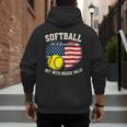 Patriotic US Flag Softball Dad Like A Baseball Dad Men's Hoodie Back Print Patriotic US Flag Softball Dad Like A Baseball Dad Men's Hoodie Back Print