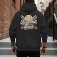 Retro Baseball Dad Sports Lovers Happy Father's Day Men's Hoodie Back Print Retro Baseball Dad Sports Lovers Happy Father's Day Men's Hoodie Back Print