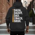 Retro Dada Daddy Dad Coach Bruh Baseball Dad Fathers Day Men Men's Hoodie Back Print Retro Dada Daddy Dad Coach Bruh Baseball Dad Fathers Day Men Men's Hoodie Back Print