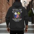 Softball Dad Like A Baseball Dad 4th Of July USA Retro Flag Men's Hoodie Back Print Softball Dad Like A Baseball Dad 4th Of July USA Retro Flag Men's Hoodie Back Print
