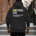 Softball Dad Baseball Dad But With Bigger Balls Father's Day Men's Hoodie Back Print Softball Dad Baseball Dad But With Bigger Balls Father's Day Men's Hoodie Back Print