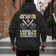 Softball Dad Like a Baseball Dad With Bigger Balls Softball Men's Hoodie Back Print Softball Dad Like a Baseball Dad With Bigger Balls Softball Men's Hoodie Back Print