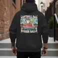 Softball Dad Like a Baseball Dad Gift Men Men's Hoodie Back Print Softball Dad Like a Baseball Dad Gift Men Men's Hoodie Back Print