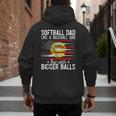 Softball Dad Just Like A Baseball Dad But With Bigger Balls Men's Hoodie Back Print Softball Dad Just Like A Baseball Dad But With Bigger Balls Men's Hoodie Back Print