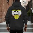 Softball Dad Just Like A Baseball Dad Player Men's Hoodie Back Print Softball Dad Just Like A Baseball Dad Player Men's Hoodie Back Print