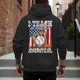 I Teach My Kids To Hit And Steal Baseball Dad American Flag Men's Hoodie Back Print I Teach My Kids To Hit And Steal Baseball Dad American Flag Men's Hoodie Back Print