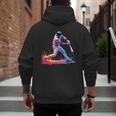Tie Dye Baseball Dad Fathers Day Men's Hoodie Back Print