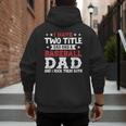 I Have Two Title Dad And a Baseball Dad And I Rock Them Both Men's Hoodie Back Print