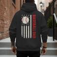Vintage Baseball DAD American Flag Fathers Day 4th Of July Men's Hoodie Back Print Vintage Baseball DAD American Flag Fathers Day 4th Of July Men's Hoodie Back Print