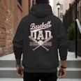 Vintage Baseball Dad Father's Day Husband Daddy Dad In Law Men's Hoodie Back Print