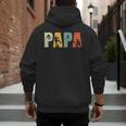 Vintage Baseball Dad Papa Fathers Day Men's Hoodie Back Print