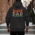 Vintage Baseball Dad Most Stressful Position On The Team Men's Hoodie Back Print